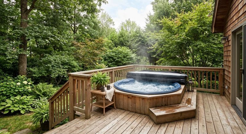 Hot Tub Deck Construction in Worcester, MA