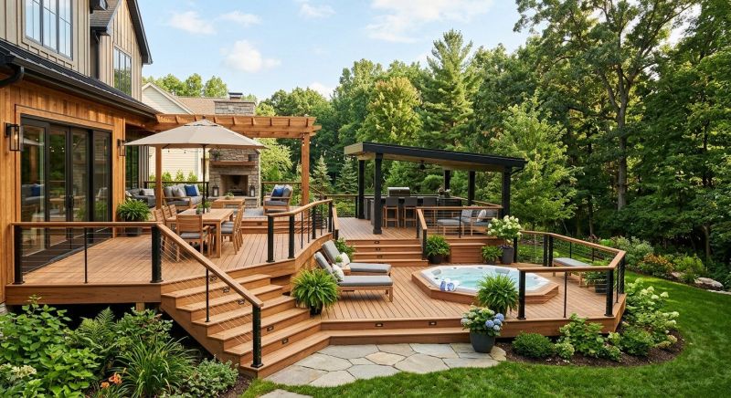 Multi Level Deck Installation in Boston, MA