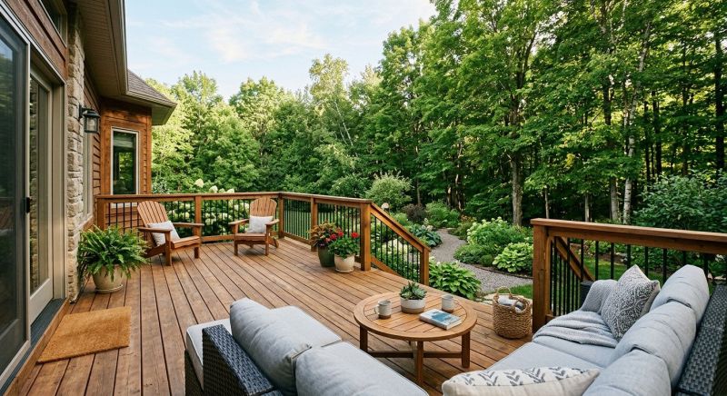Redwood Deck Installation in Stamford, CT